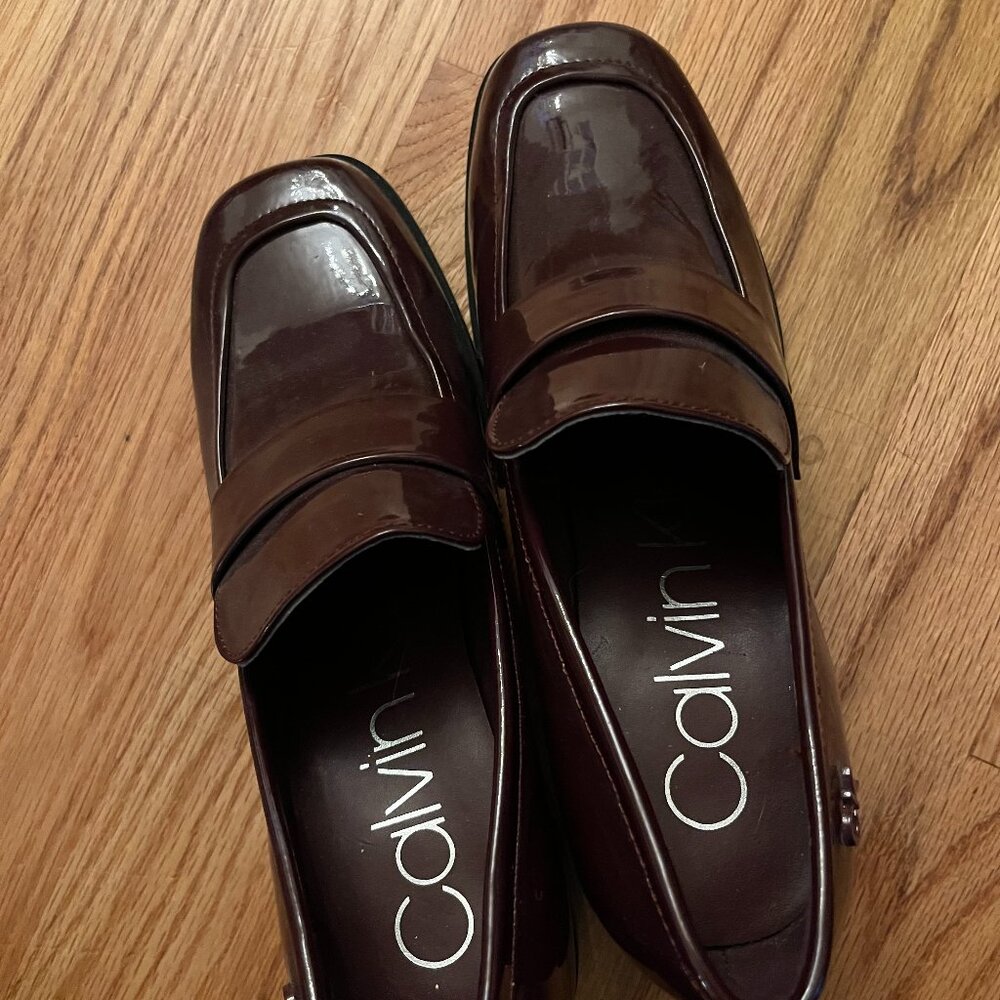 Calvin Klein Women's Burgundy Loafers - Brand New!